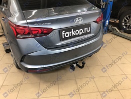 Установили фаркоп Лидер Плюс для Hyundai Solaris 2020 г.в.