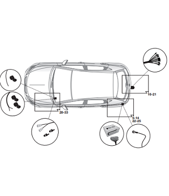 Электрика фаркопа Hak-System (13 pin) для Seat Ibiza (вкл. SC, ST) 2015-2017 21500601 в 