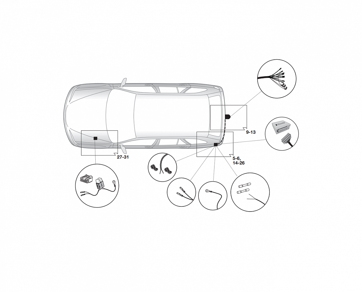 Электрика фаркопа Hak-System (7 pin) для Mazda 6 2013-2018 16120522 в 