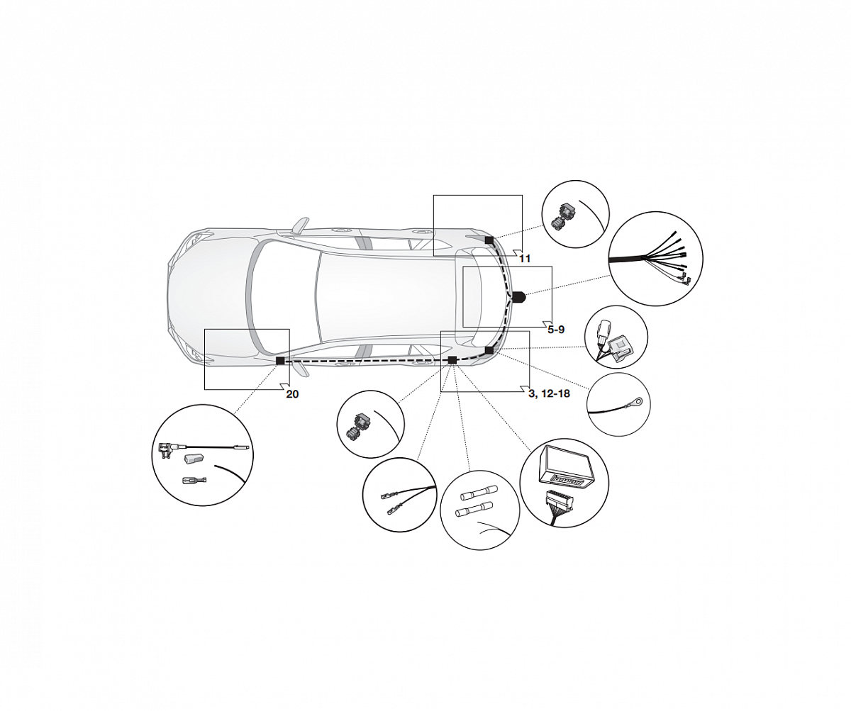 Электрика фаркопа Hak-System (7 pin) для Mazda 3 2019- 16120527 в 