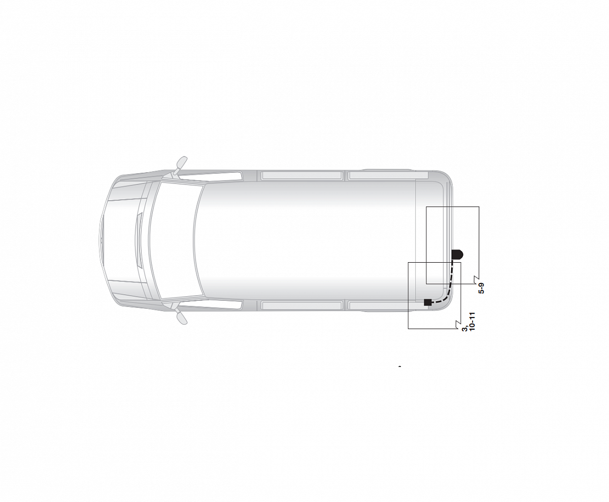 Электрика фаркопа Hak-System (7 pin) для Nissan Primastar 2006-2014 12500523 в 