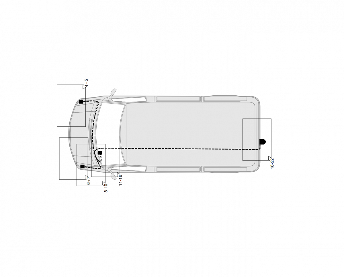 Электрика фаркопа Hak-System (7 pin) для Mercedes Benz Sprinter 1995-2000 16500500 в 