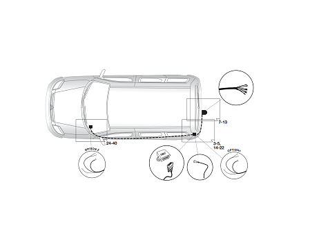 Электрика фаркопа Hak-System (7 pin) для Peugeot 407 (седан/купе/универс) 2004-2010 12500558 в 