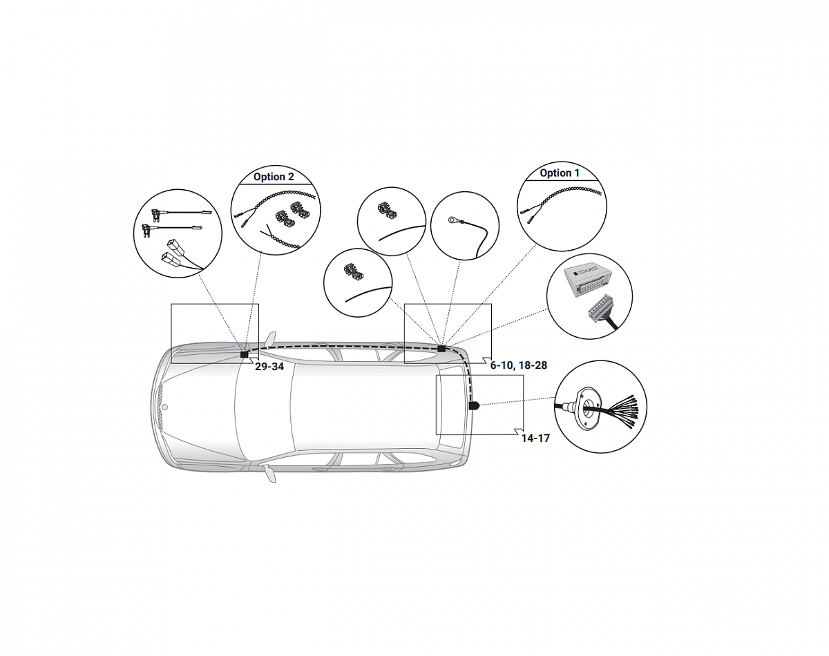 Электрика фаркопа Hak-System (13 pin) для BMW X1 (F48) 2015- 21500605 в 