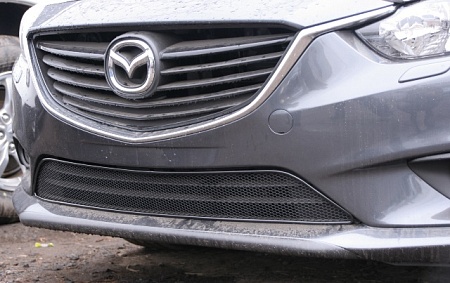 Сетка на бампер внешняя для Mazda 6 2012-, черн., 15 мм 01-350312-15B в 