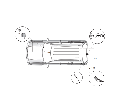 Электрика фаркопа Hak-System (13 pin) для Land Rover Freelander 2012-2015 21190514 в 