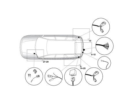 Электрика фаркопа Hak-System (13 pin) для Toyota Avensis 2009-2015 26250521 в 