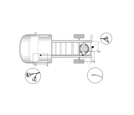 Электрика фаркопа Hak-System (7 pin) для Opel Movano 2014- 12500606 в 