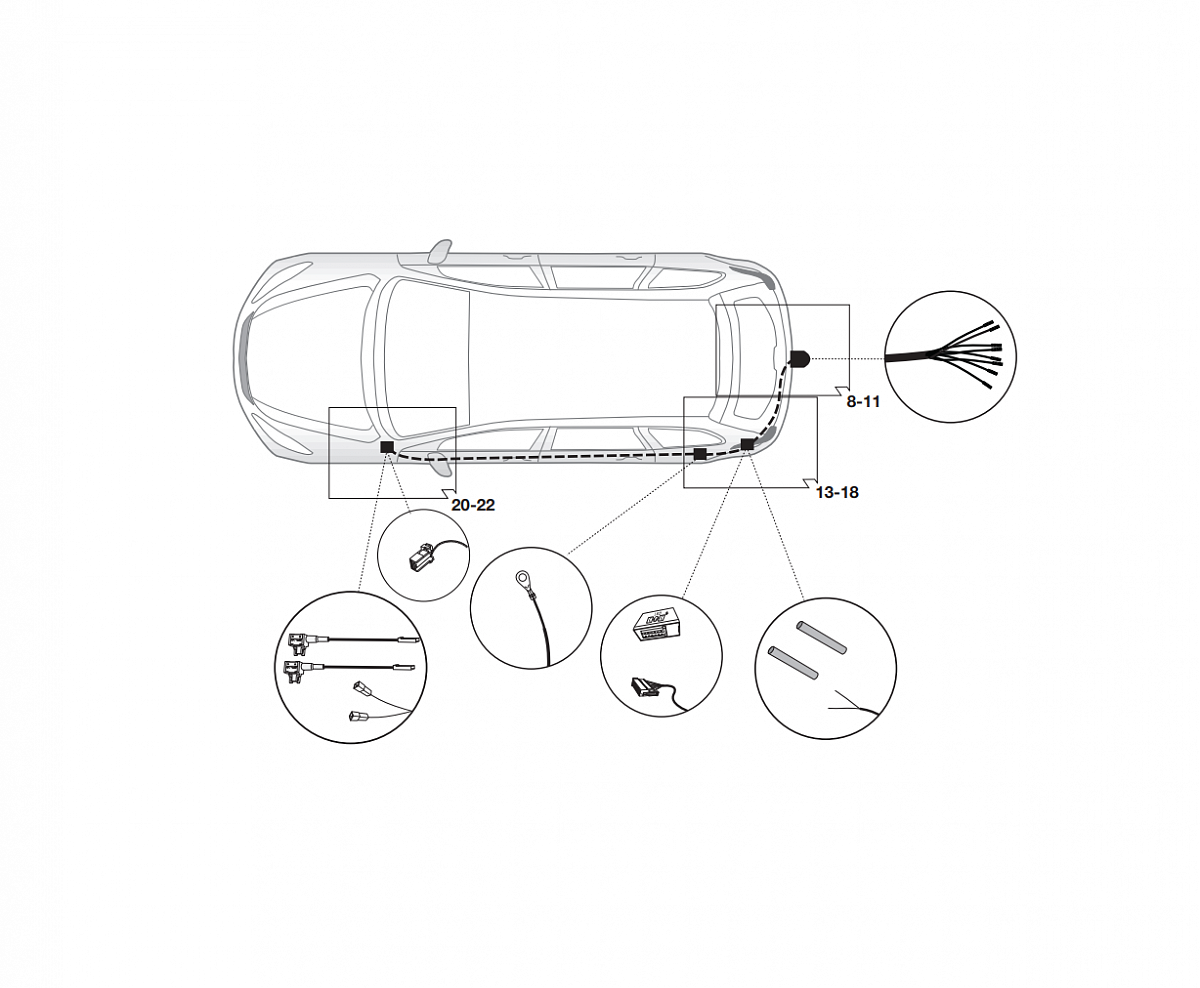 Электрика фаркопа Hak-System (7 pin) для Honda HR-V 2015- 12070524 в 