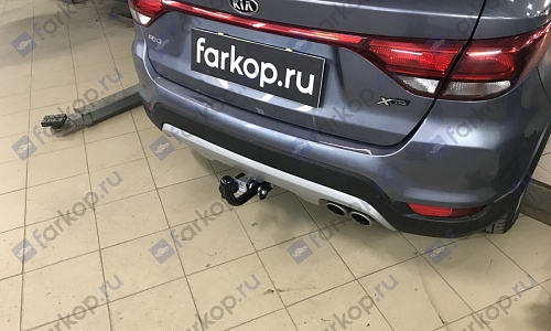 Установили фаркоп Лидер Плюс для Kia Rio X-Line 2019 г.в. Установили фаркоп Лидер Плюс для Kia Rio X-Line 2019 г.в.