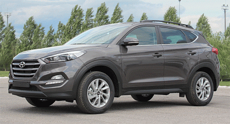 Рейлинги для Hyundai Tucson 2015-2018, полимер черный 0265-02 в 