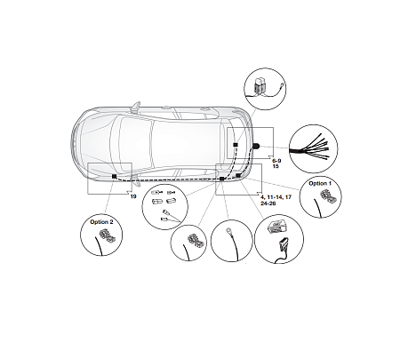 Электрика фаркопа Hak-System (7 pin) для Opel Astra 2015- 16150534 в 