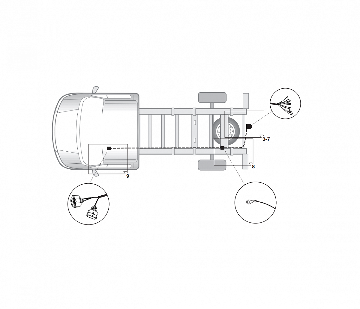 Электрика фаркопа Hak-System (7 pin) для Renault Master 2014- 12500606 в 