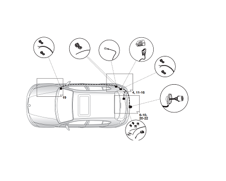 Электрика фаркопа Hak-System (13 pin) для BMW 3 серия (седан/купе/универсал/хетчбек) 2011-2014 21020523 в 