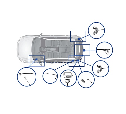 Электрика фаркопа TowRus (7 pin) для Toyota Fortuner 2015-2022 TF-07 в 