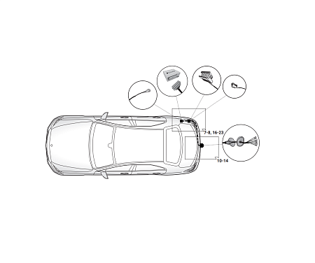 Электрика фаркопа Hak-System (7 pin) для Mercedes GLE Coupe 2020- 12040548 в 