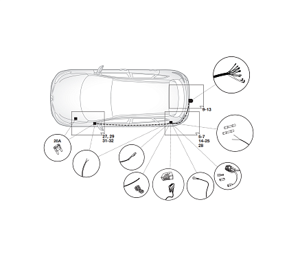 Электрика фаркопа Hak-System (7 pin) для Renault Kadjar 2015- 16180538 в 