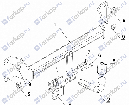 Фаркоп Auto-Hak для BMW X4 (F26) 2014-2018 B 16 в 