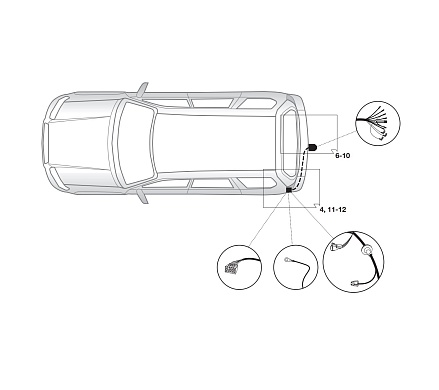 Электрика фаркопа Brink (7 pin) для Subaru Forester 2013-2018 750231 в 