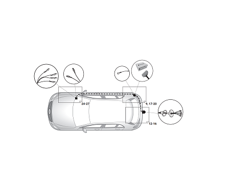 Электрика фаркопа Hak-System (7 pin) для Mercedes GLA-class 2020- 12040541 в 
