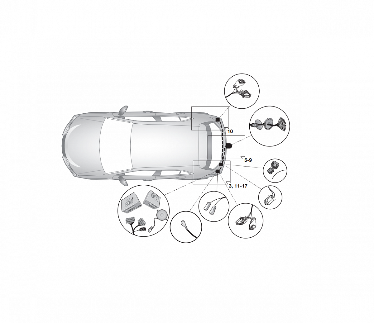 Электрика фаркопа Hak-System (13 pin) для Lexus UX 2019- 21670506 в 