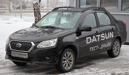 Рейлинги для Datsun on-DO с 2014 по наст., полимер черный 0217-02 в 