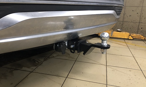 Установили фаркоп Лидер Плюс для Hyundai Santa Fe 2020-2024 г. в.