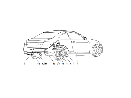 Электрика фаркопа Westfalia (13 pin) для BMW  3 серия 2012-2018 303352300113 в 