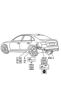 Электрика фаркопа Westfalia (13 pin) для Audi A4 2015- 305437300113 в 