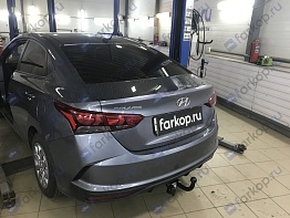 Установили фаркоп Лидер Плюс для Hyundai Solaris (седан) 2020 г.в.