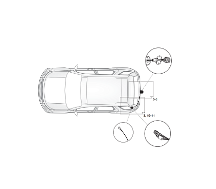 Электрика фаркопа Brink (7 pin) для Land Rover Discovery Sport 2015-07/2019 744683 в 