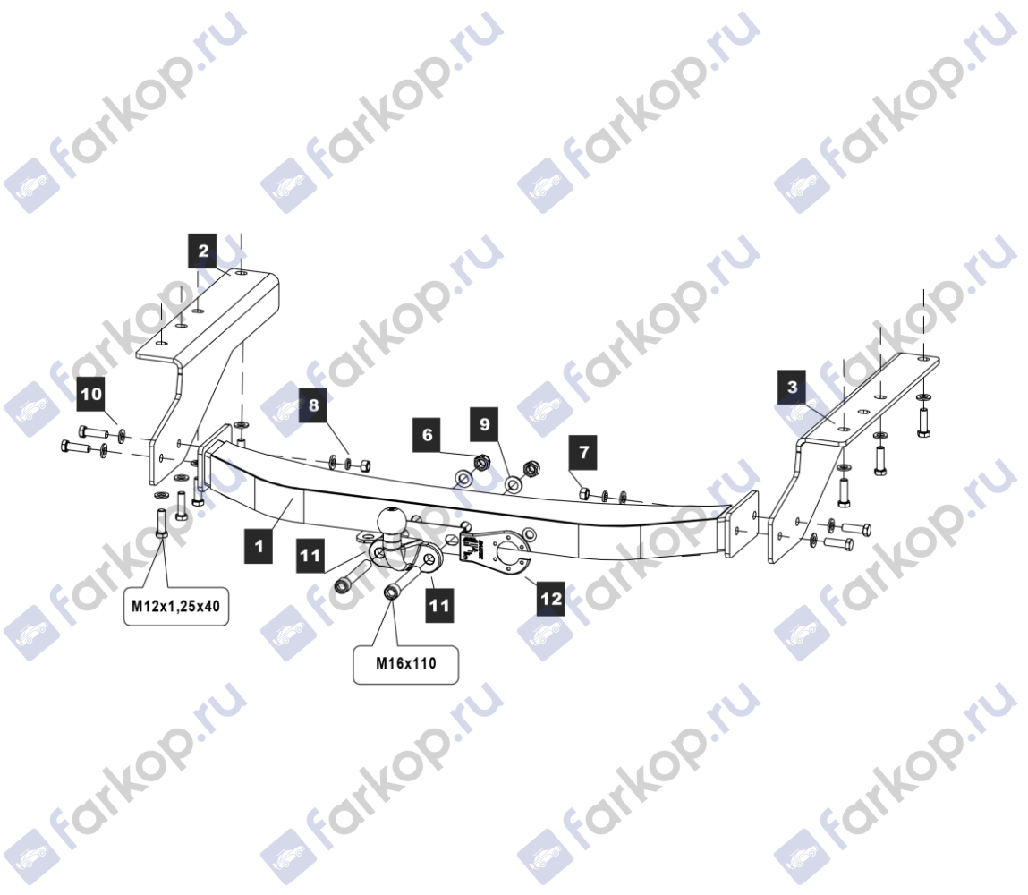 Фаркоп Baltex для Lexus NX 200 2014-2021 24337608E в 