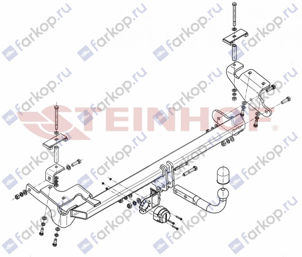 Фаркоп Steinhof для Chevrolet Epica (седан) 2006-2009 C-276 в 