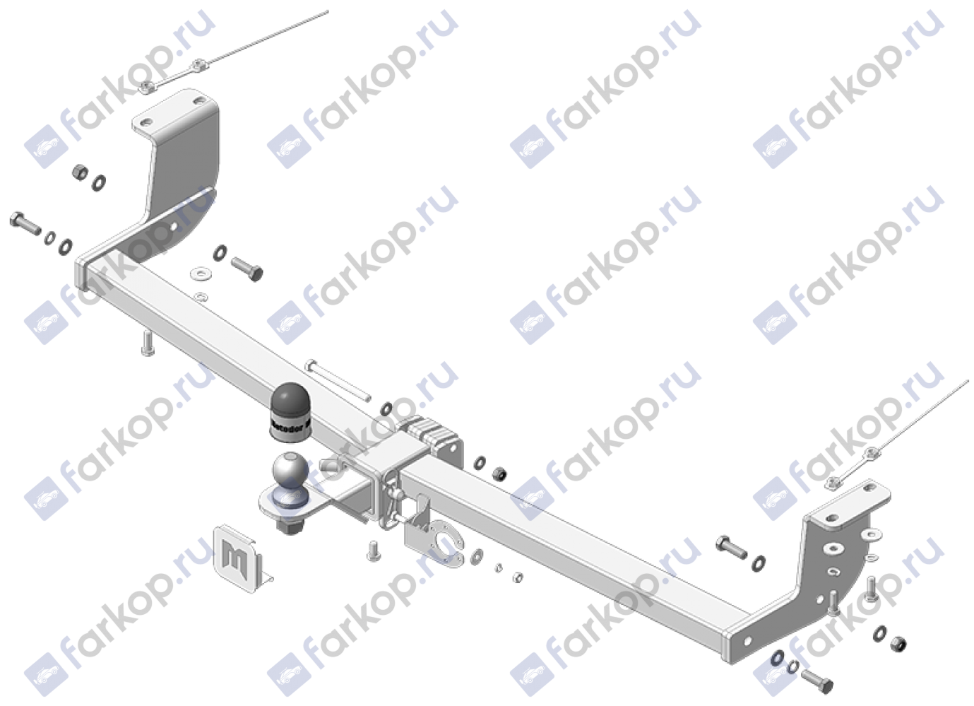 Фаркоп Motodor для Honda Stepwgn 2015-2022 90806-E в 