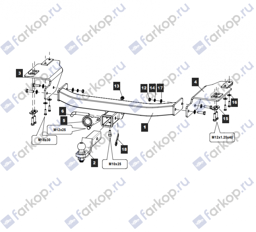Фаркоп Baltex для Lexus GX 2003-2009 249453 в 