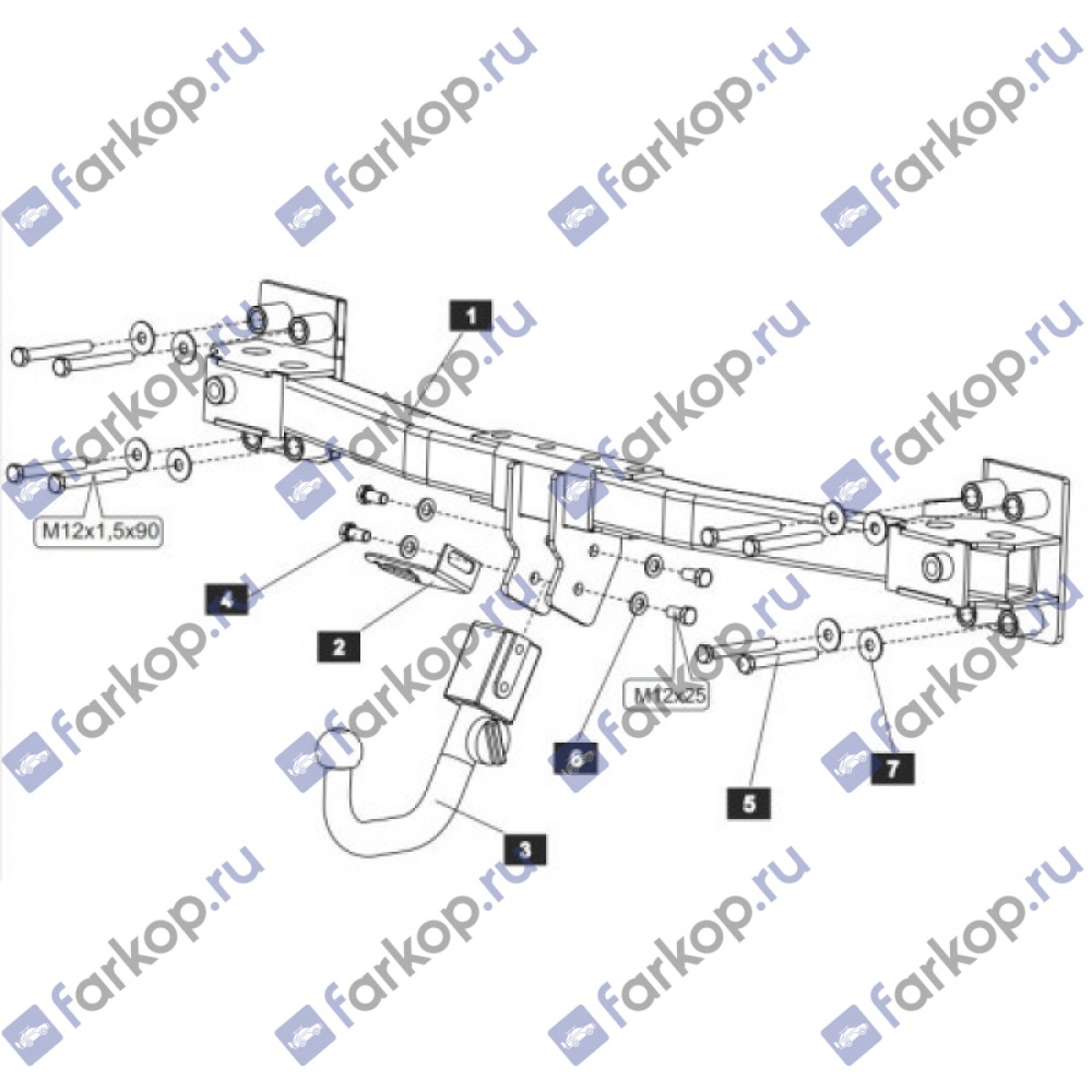 Фаркоп Baltex для Audi Q7 2006-2015 26188632 в 