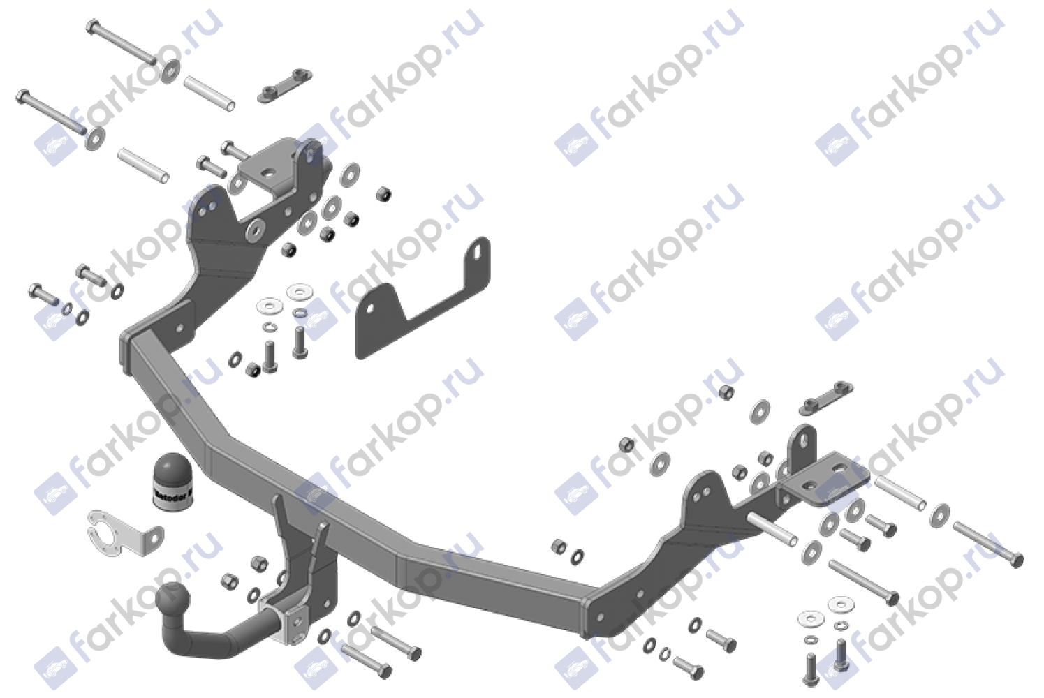 Фаркоп Motodor для Hyundai H1 2018-2023 90912-A в 