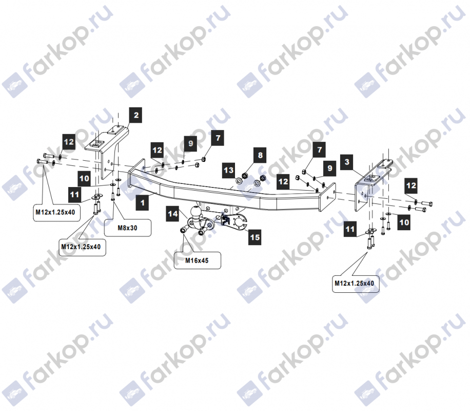 Фаркоп Baltex для Lexus GX 460 2013- 24260321 в 