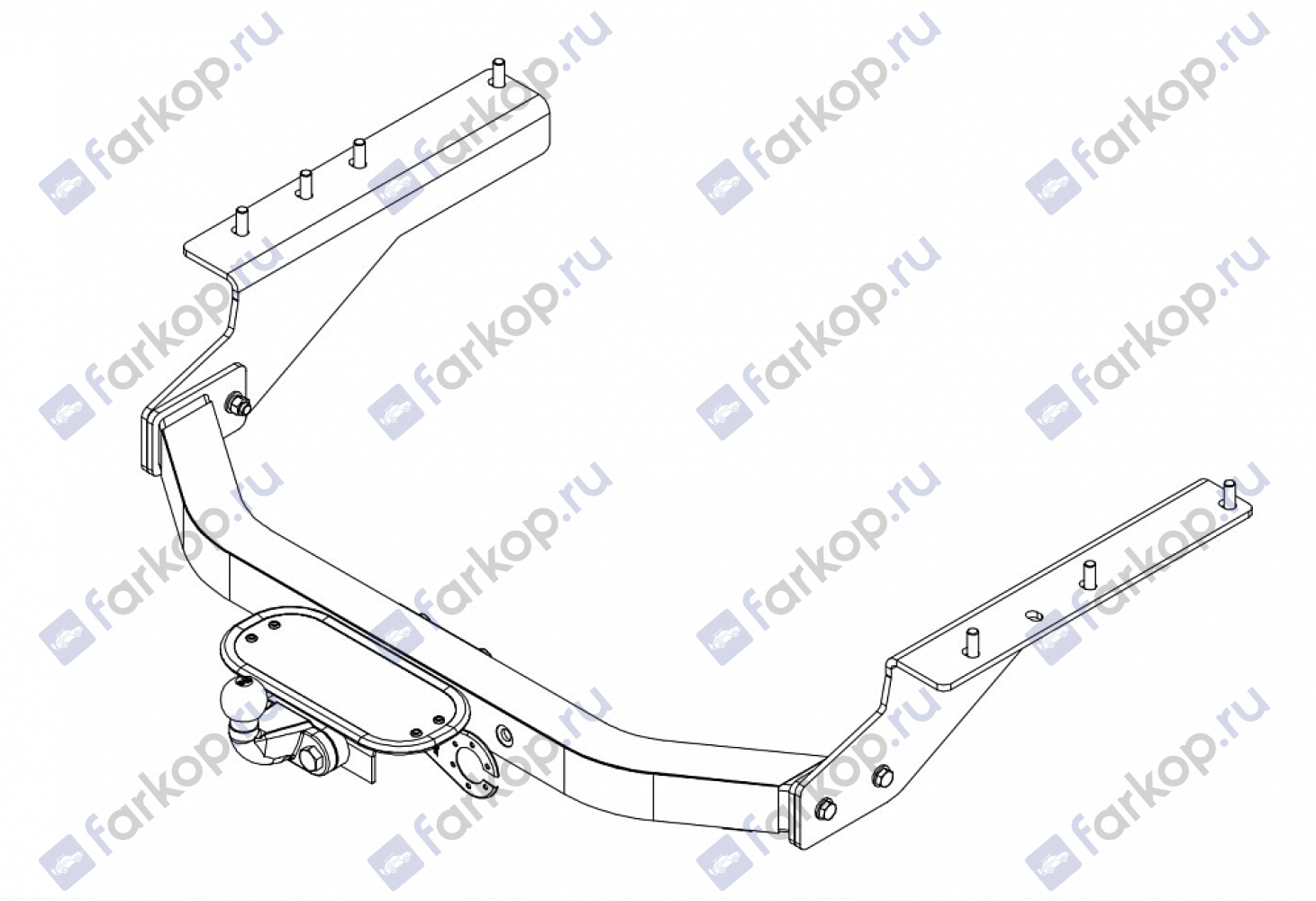 Фаркоп Baltex для Toyota RAV4 2013-2019, (с подножкой) Y25 в 