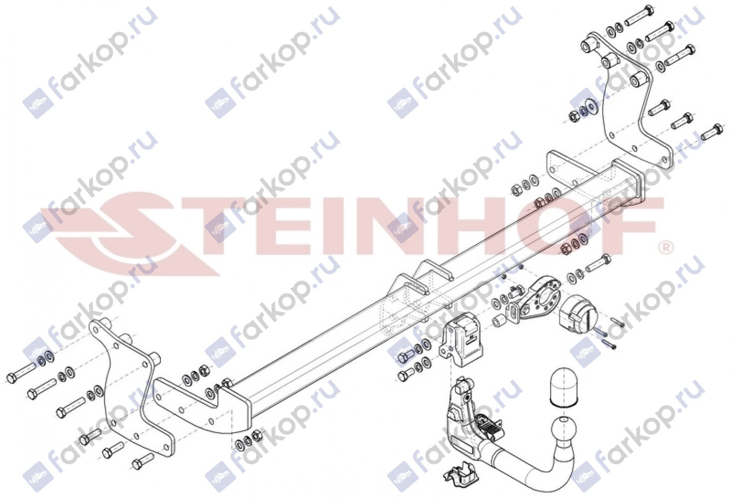Фаркоп Steinhof для Hyundai Ioniq 5 2021- H-291 в 
