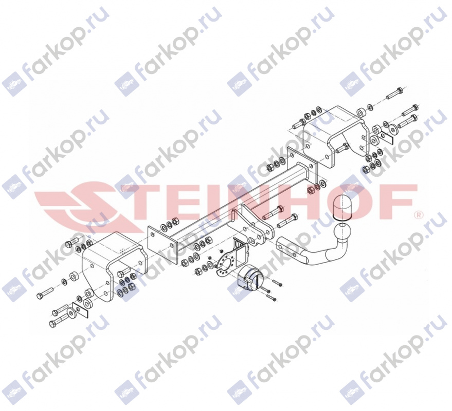Фаркоп Steinhof для Toyota Aygo 2005-2014 C-008 в 