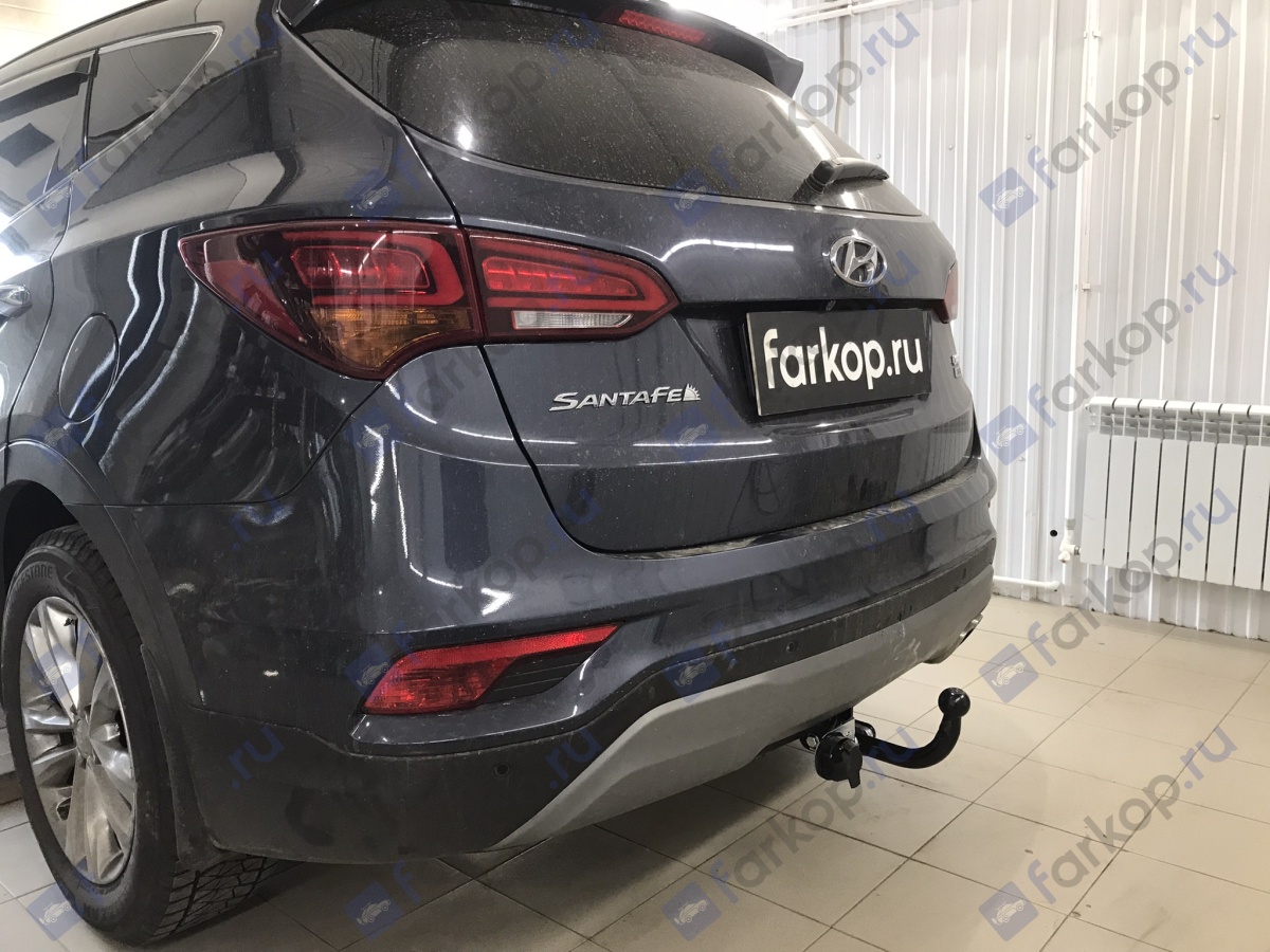 Фаркоп Лидер Плюс для Hyundai Santa Fe 2015-2018, (дизель) K121-A в 