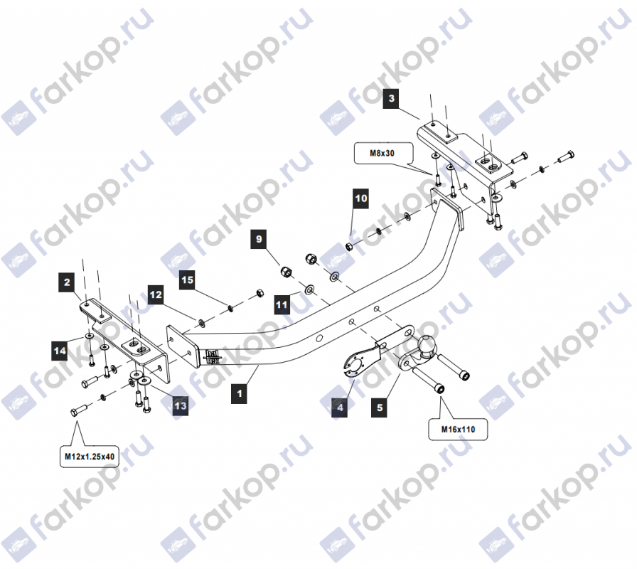 Фаркоп Baltex для Lexus GX 460/470 2009-2013 Y13EL в 