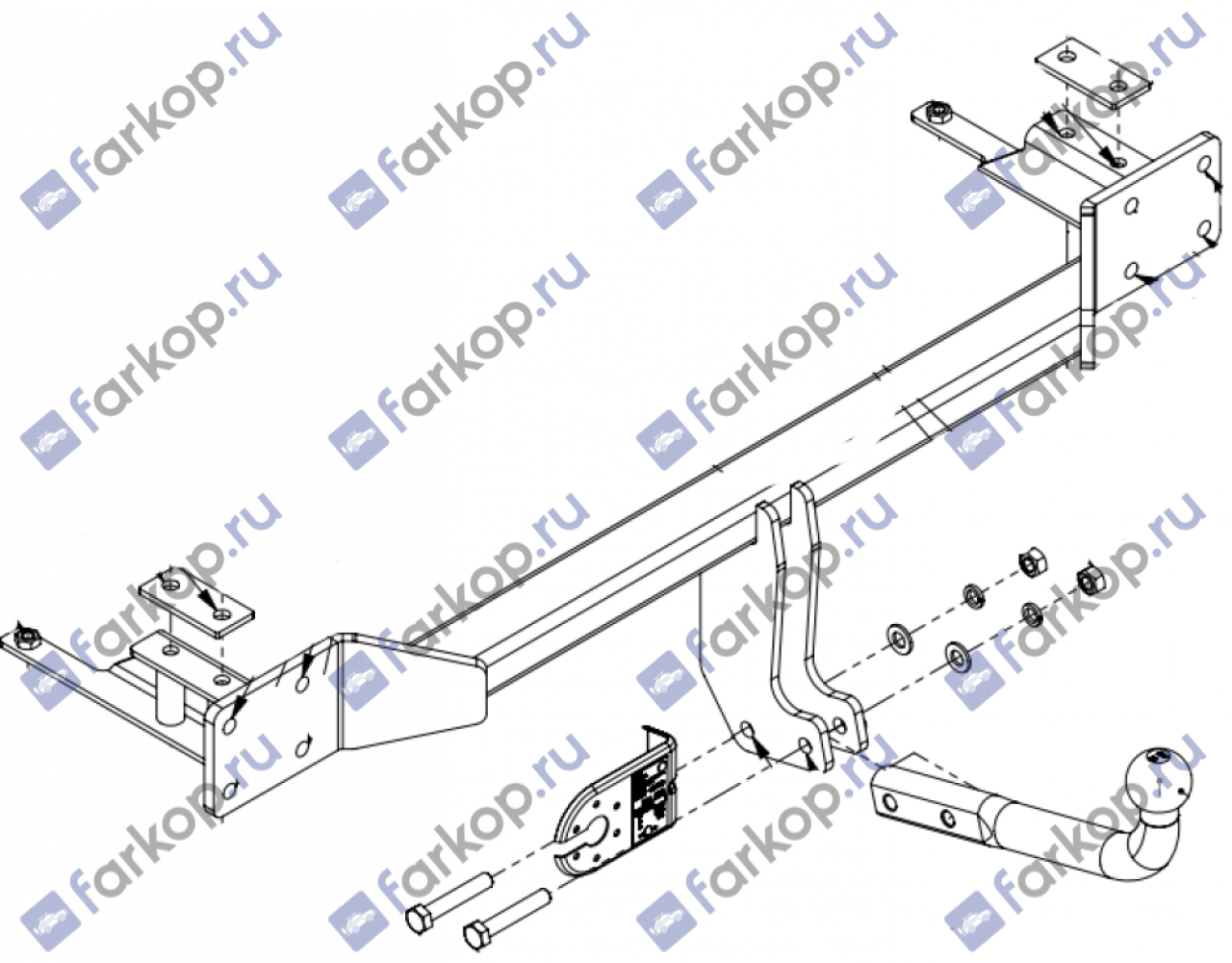 Фаркоп Imiola для Chevrolet Lacetti (седан) 2005-2012 CH.008 в 