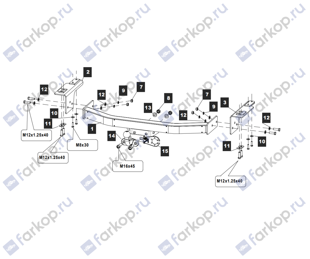 Фаркоп Baltex для Lexus GX 460 2014- 24260305 в 