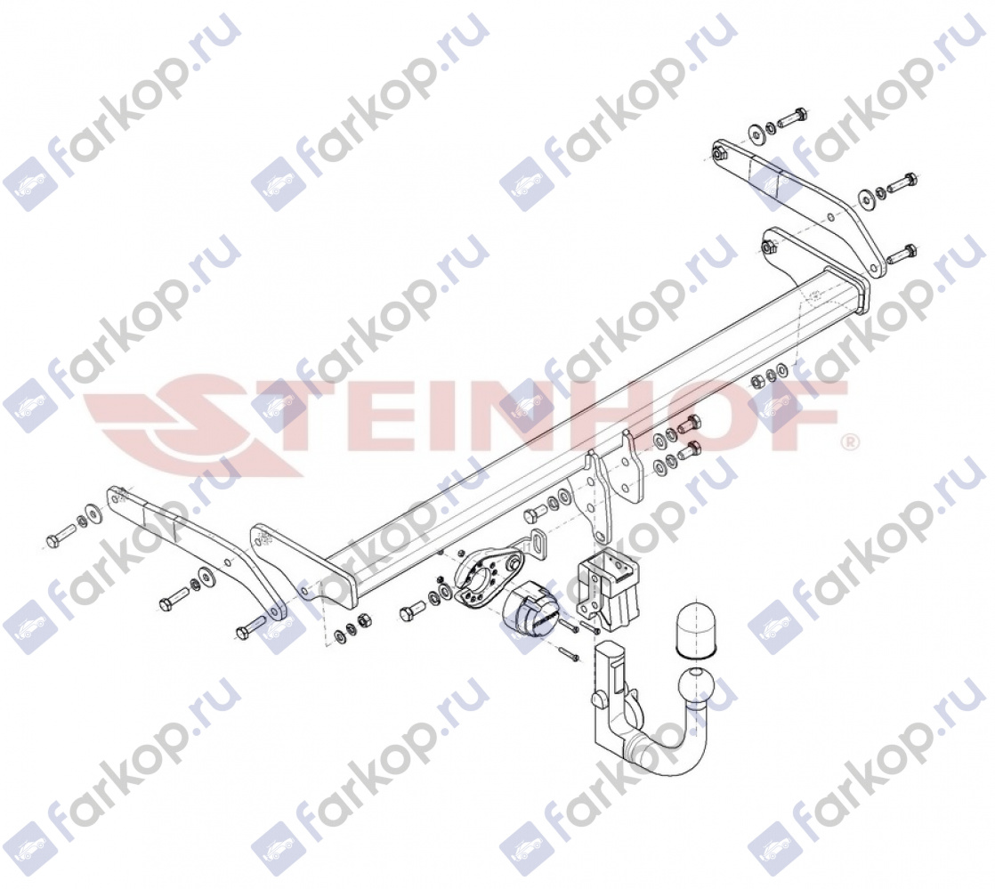Фаркоп Steinhof для Audi A3 (седан, хетчбек) 2020- A-126 в 