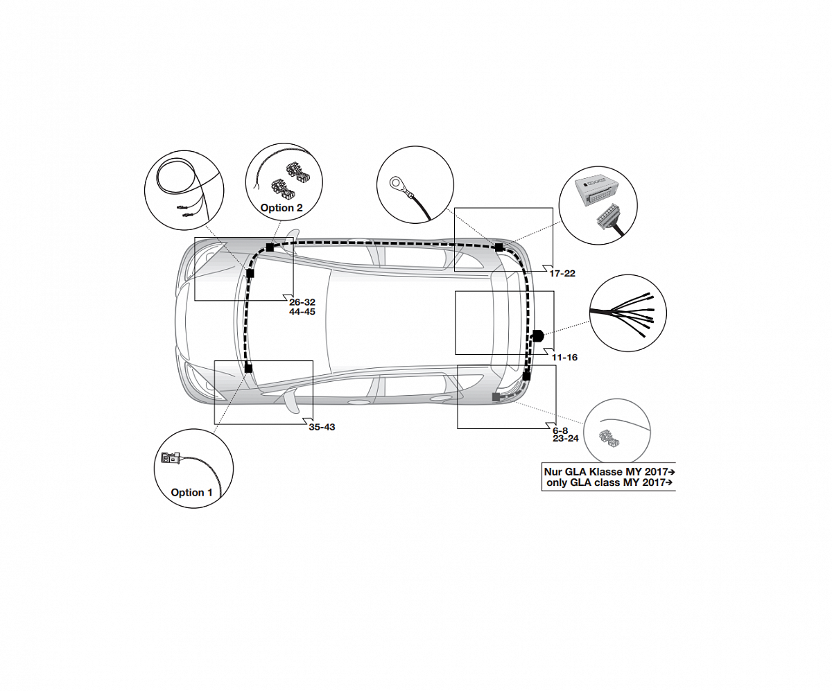 Электрика фаркопа Hak-System (7 pin) для Mercedes GLA-class 2014-  12040531 в 