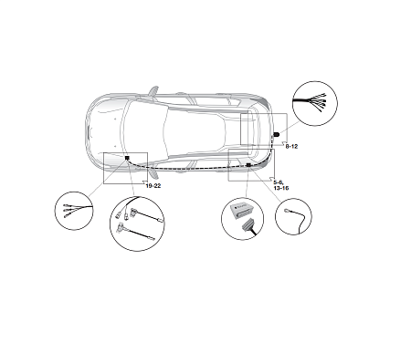 Электрика фаркопа Hak-System (7 pin) для Opel Corsa F (P2JO) 2019- 12500637 в 