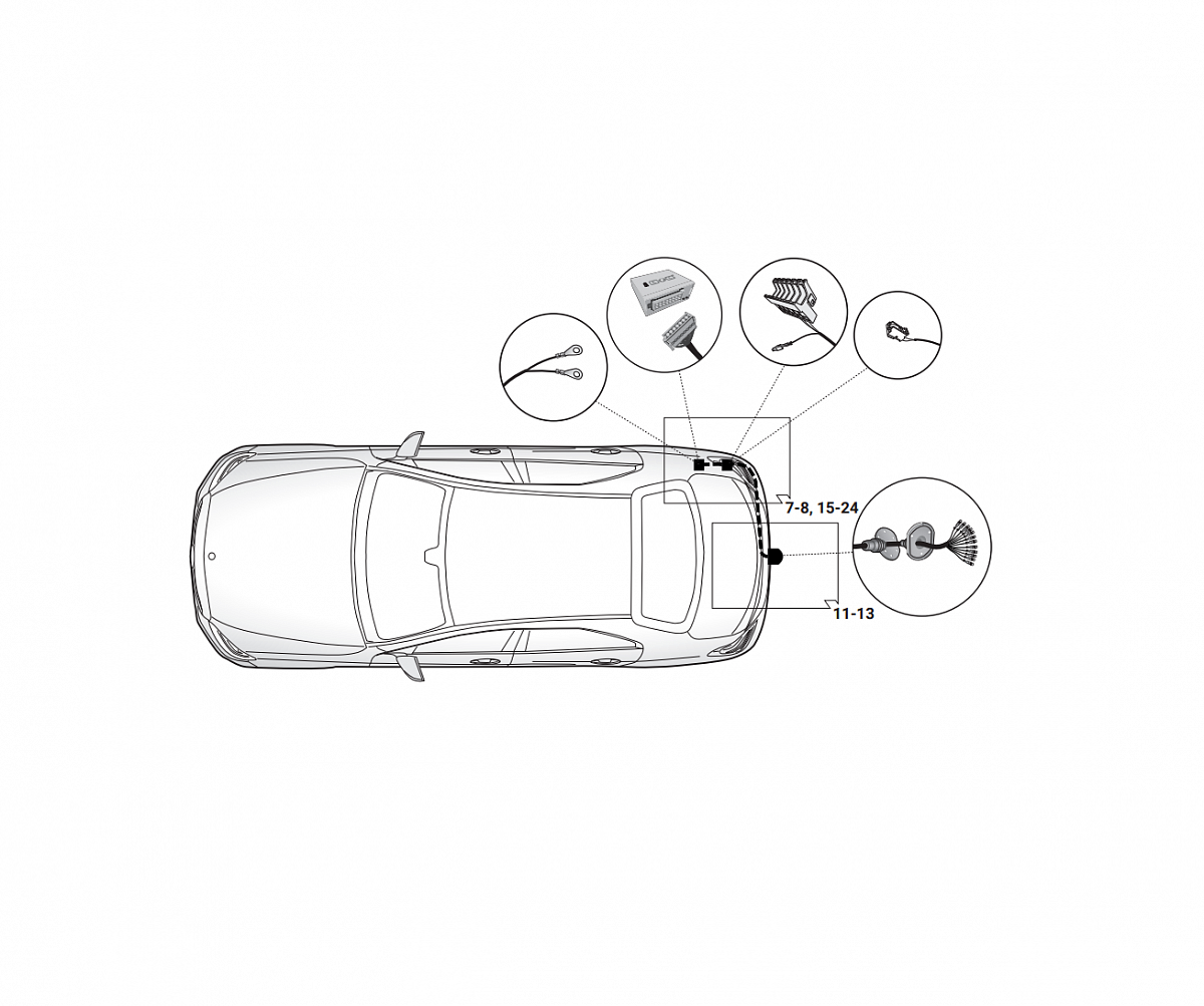 Электрика фаркопа Hak-System (13 pin) для Mercedes GLE Coupe 2020- 21040548 в 
