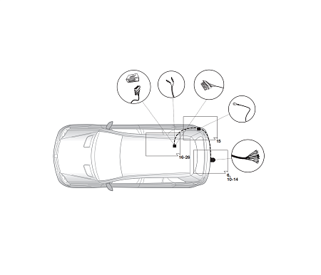 Электрика фаркопа Brink (13 pin) для Mercedes GLK-class 2008-2015 727524 в 